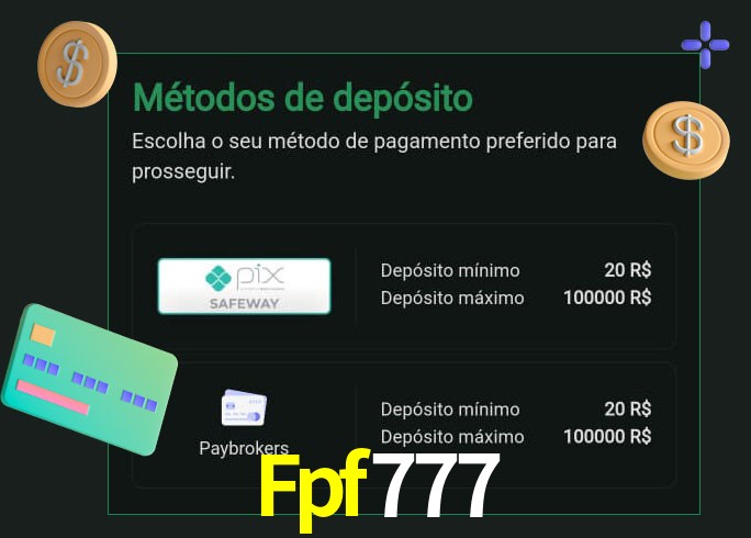 O cassino Fpf777 oferece uma grande variedade de métodos de pagamento